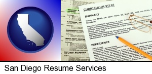 a curriculum vitae and job resume in San Diego, CA